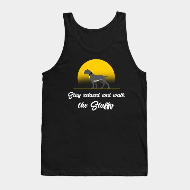 Stay relaxed and walk the Staffy Tank Top by Dog Lovers Store